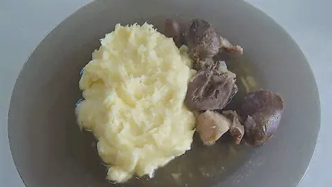 Толчёная картошка с потрошками. Маринкины творинки. Всем МИРА и Добра!