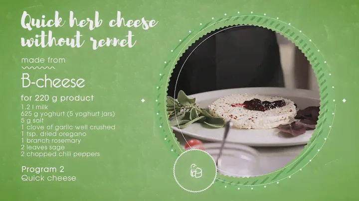 Herb Cheese Recipe - How to Make Cheese at Home - Cheese Machine B-Cheese Ariete