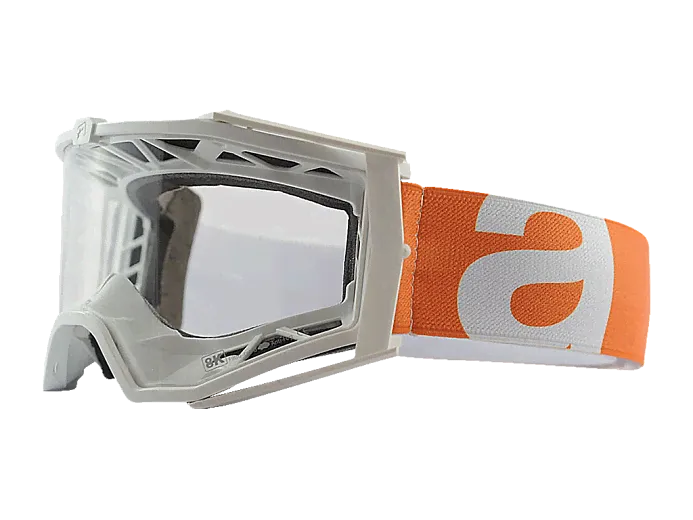 Очки кроссовые ARIETE 8K ARI 13-1 бело-оранжевые-1